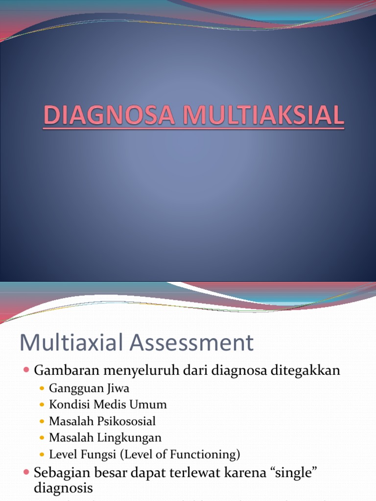 Multiaxial Diagnosis in Psychiatry | PDF | Diagnostic And Statistical ...