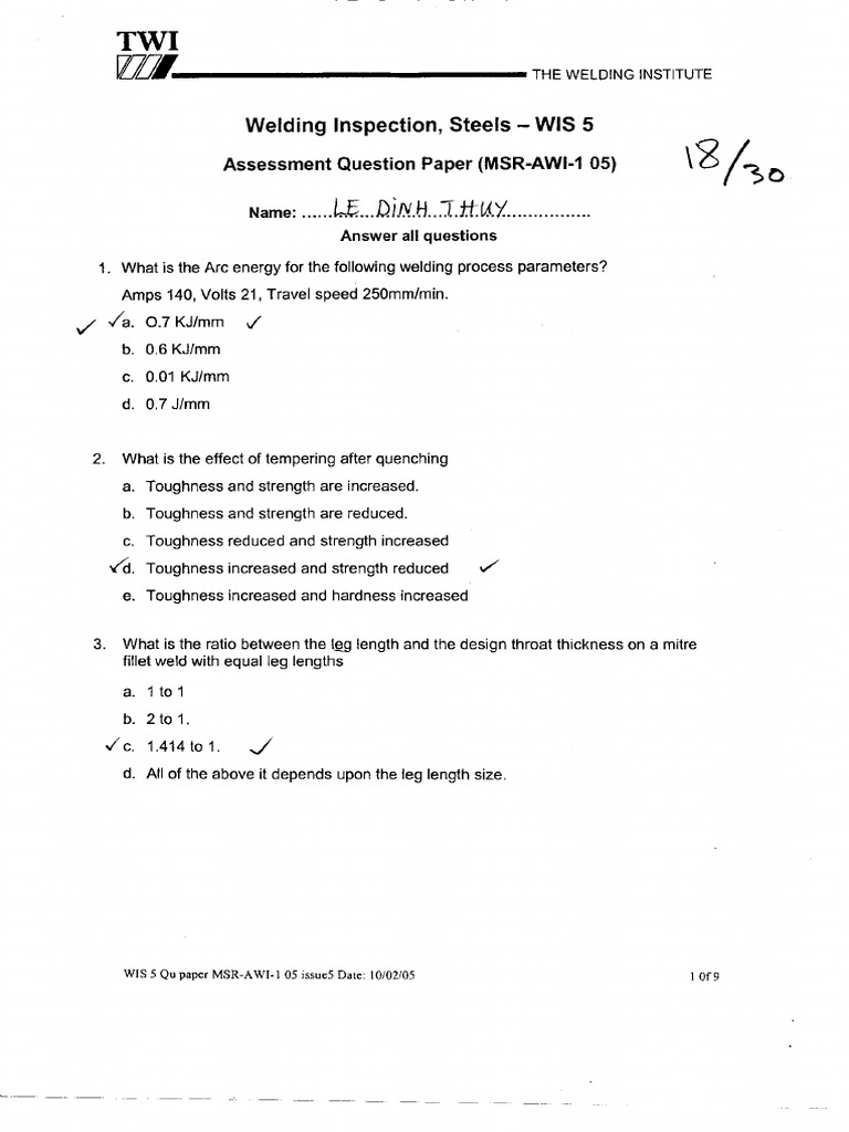 Bai Thi Multi Choice Pdf Pdf