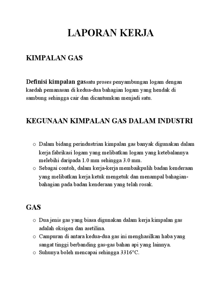 Laporan Kerja