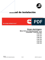 Manual de Instalacion Grupo Generador C66D5 Motor S3.8 PowerCommand 1.1 o PowerStart 0500 Español PDF