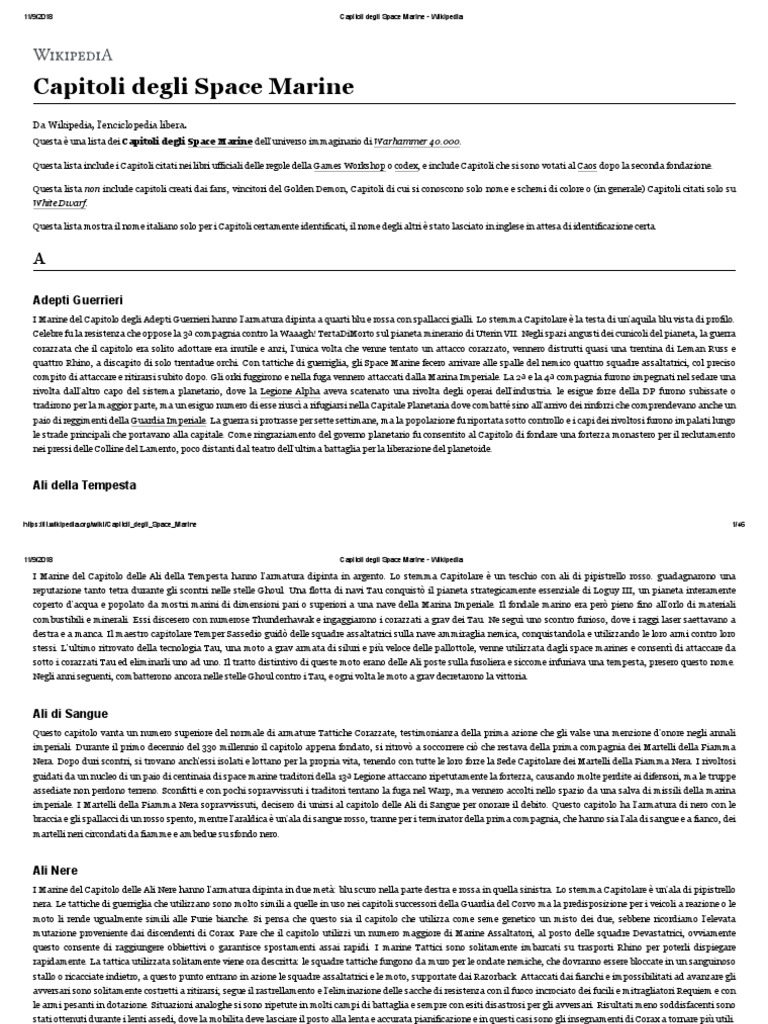 Capitoli Degli Space Marine Wikipedia