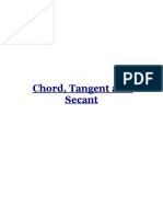 Chord, Tangent and Secant