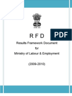 Results Framework Document For Ministry of Labour & Employment