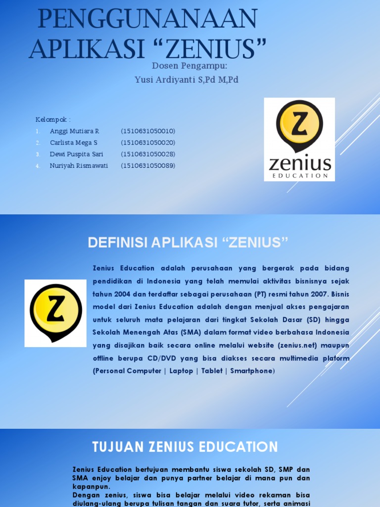 Aplikasi Zenius-1 | PDF