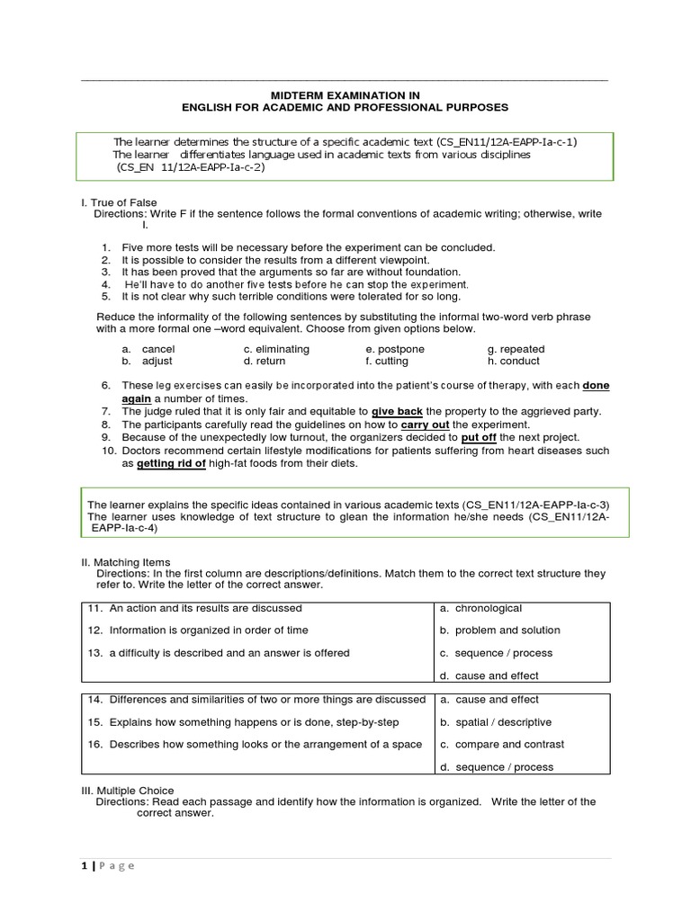 Midterm Examination in EAPP | PDF | Ice Cream | Citation
