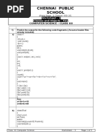 Chennai Public School: Computer Science - Class Xii