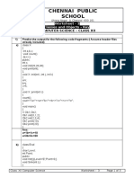 Chennai Public School: Computer Science - Class Xii