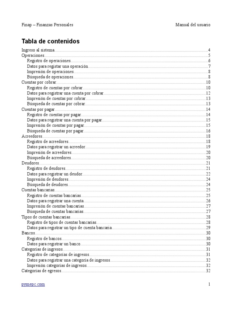 FinaP Manual PDF | PDF | Tabla (base de datos) | Ventana (informática)