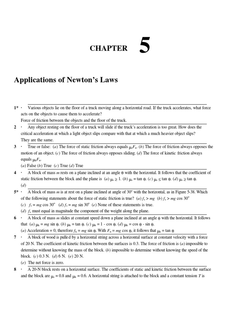 Applications of Newton's Laws in Friction | PDF | Friction | Force