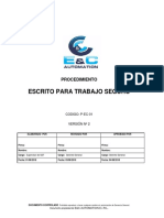 P-Ec-01 Procedimiento Escrito para Trabajo Seguro