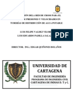 Habilitacion de La Red de Cross Para El Estudio de Presiones y Velocidades en Tuberias de Distrib