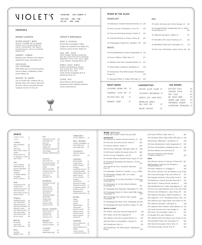 Fiorella Polk Menu Highlights | PDF