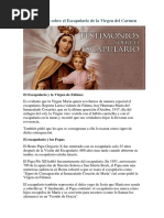 Testimonios Sobre El Escapulario de La Virgen Del Carmen