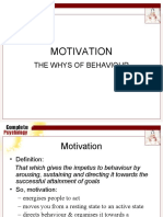 Motivation: The Whys of Behaviour