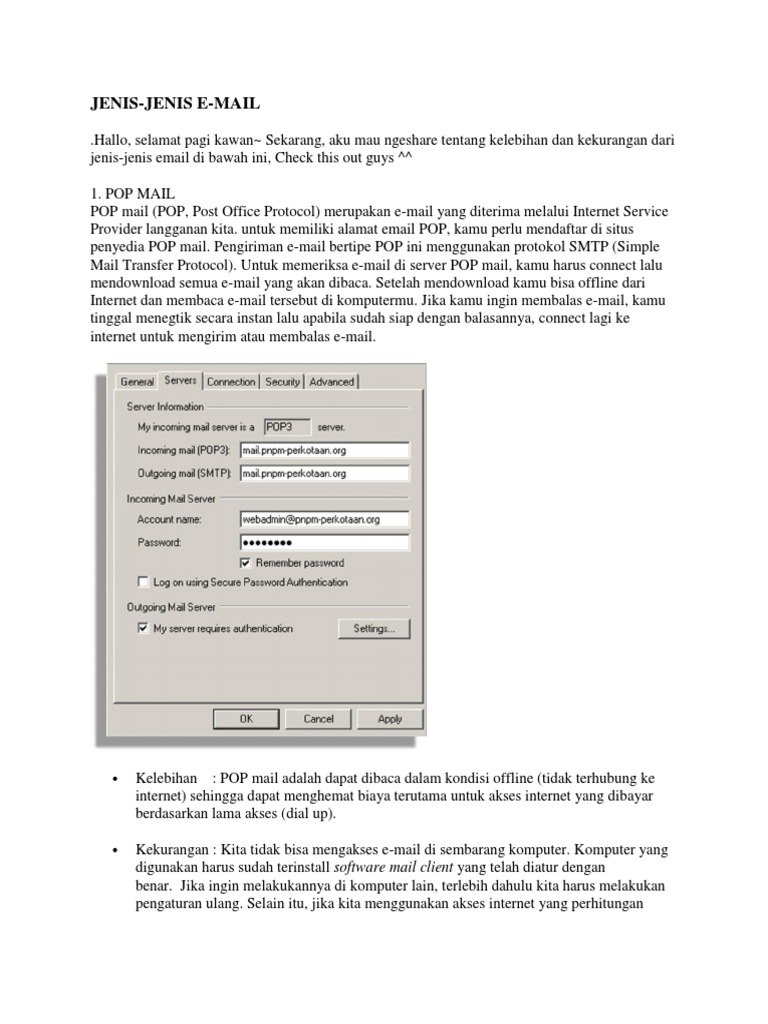 Jenis-Jenis E-Mail | PDF