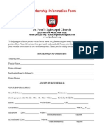 Membership Information Form: St. Paul's Episcopal Church