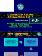 Membentuk Keramik Dengan Teknik Putar Tatap