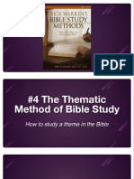 Bible Study Methods #4: The Thematic Study Method