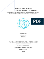 Proposal Kerja Praktek Pt. Toyota Motor Manufactur Indonesia