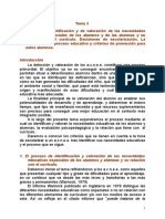 Tema 3a EL PROCESO DE IDENTIFICACI N Y DE VALORACI N DE LAS NECESIDADES EDUCATIVAS ESPECIALES