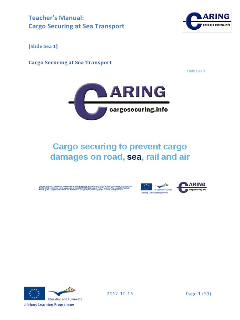 Cargo Securing at Sea Transport PDF | PDF | Cargo | Acceleration