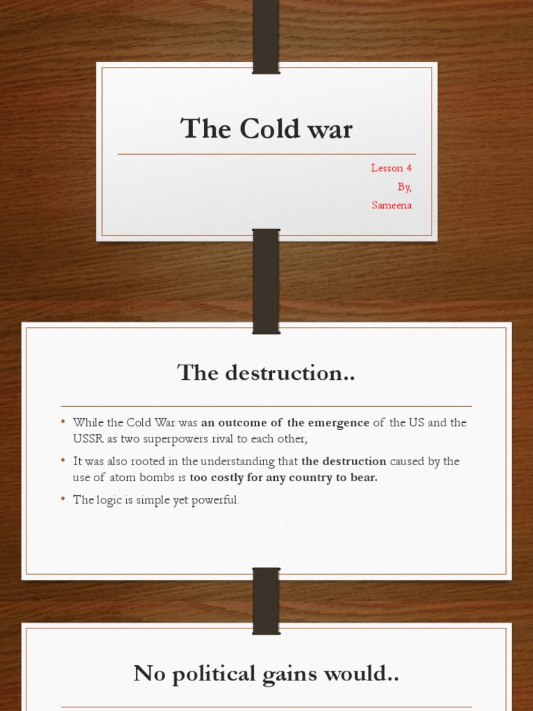 The Cold War: Lesson 4 By, Sameena | PDF