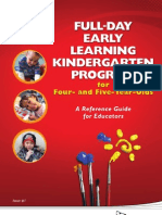 Full-Day Early Learning Kindergarten Program: For Four-And Five-Year-Olds