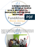 Petroalianza - Consultorio Médico Popular Pueblo Nuevo Sur II Recibió La Donación de Equipos Médicos