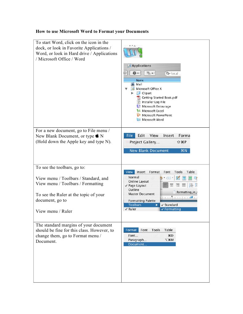 Formatting Documents in Microsoft Word | PDF