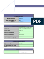 Systems Engineering Document Metrics Record: Product Information