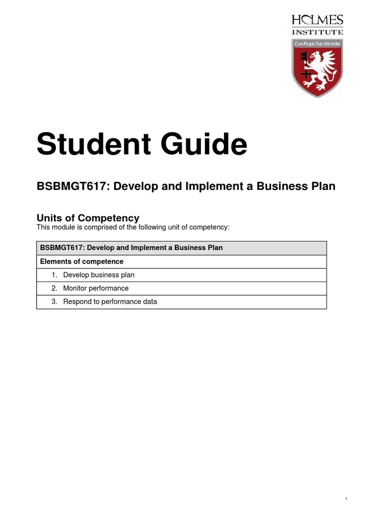 Bsbmgt617 develop and implement a business plan course hero image