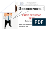 Announcement!!: First Periodic Test