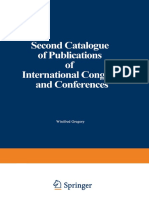 Gregory - Second Catalogue of Publications of International Congresses - 1939