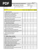 HSE Inspection Checklist: 1 Safety Promotion