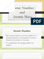 Atomic Number and Atomic Mass