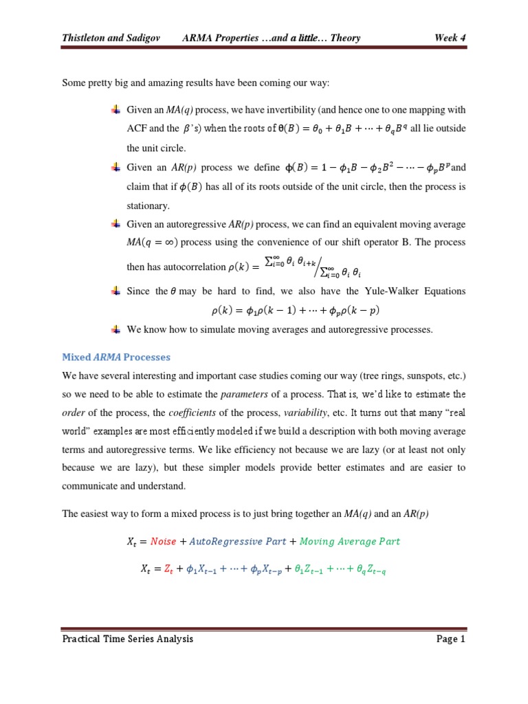ARMA Time Series Analysis Techniques | PDF | Autoregressive Model ...