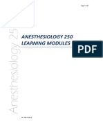 Anesthesiology 250 Learning Modules