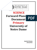 Science Forward Planning Document