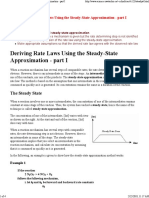 Deriving Rate Laws Using The Steady-State Approximation - Part I