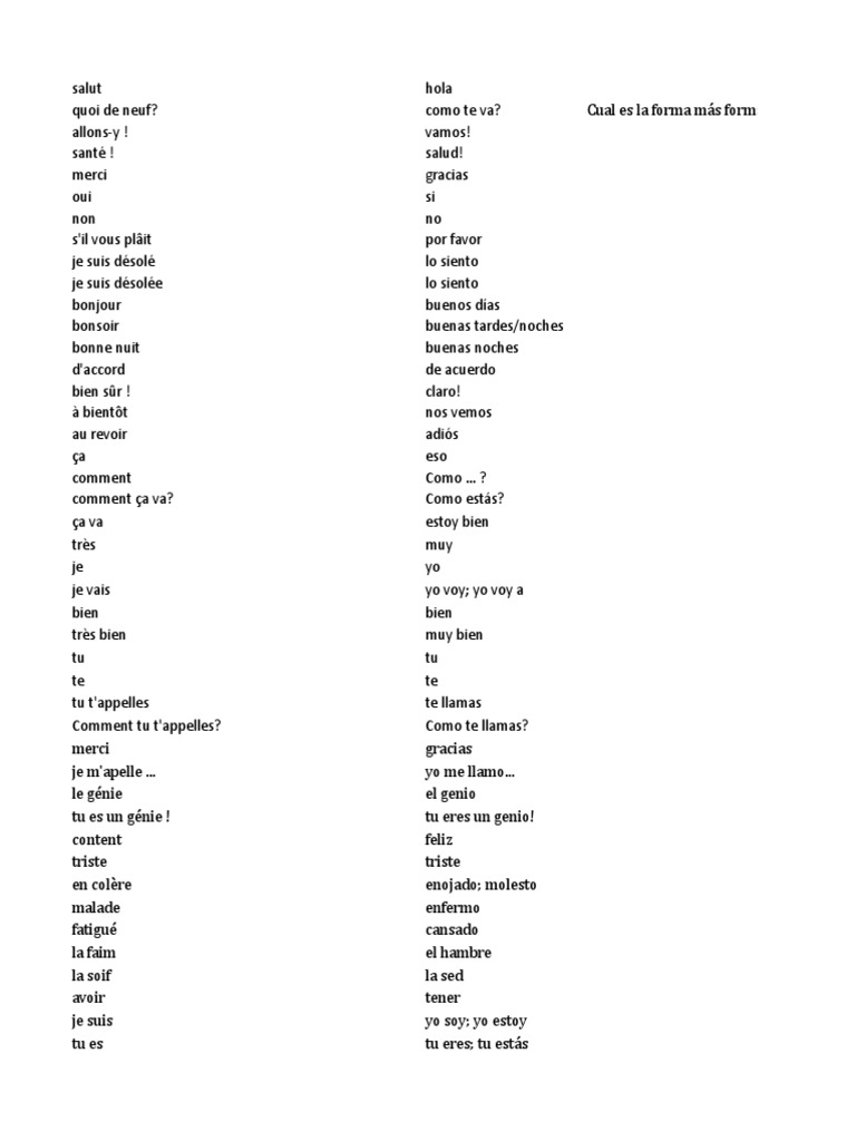 Ejercicios Francés Pdf Alimentos Cocina