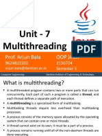 Unit - 7 Multithreading: Prof. Arjun Bala Oop Java