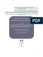 Synthèse du rapport du Conseil d Orientation Des Infrastructures rendu le 1er février 2018