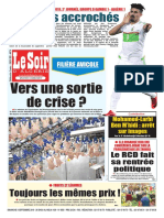 Journal Le Soir Dalgerie Du 09.09.2018
