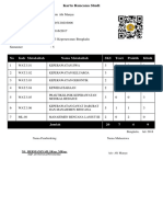 Kartu Rencana Studi: No Kode Matakuliah Nama Matakuliah SKS Teori Praktik Klinik