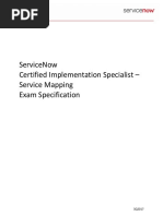 Servicenow Certified Implementation Specialist - Service Mapping Exam Specification