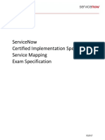Servicenow Certified Implementation Specialist - Service Mapping Exam Specification