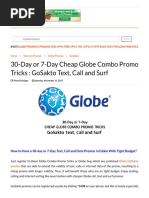 30-Day or 7-Day Cheap Globe Combo Promo Tricks - GoSakto Text, Call and Surf - PinoyTechSaga PDF