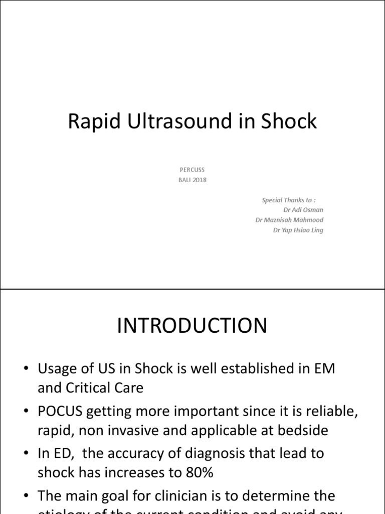 Rapid Ultrasound in Shock BALI2108 PDF | PDF