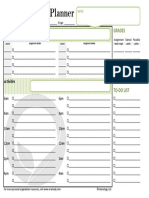 Student Daily Planner Green