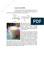 Isolation and Analysis of Lactose from Milk